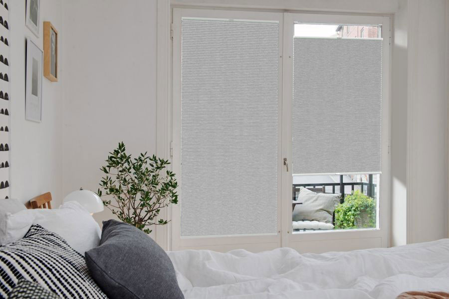 Plissee 1525 Schlafzimmer Grau