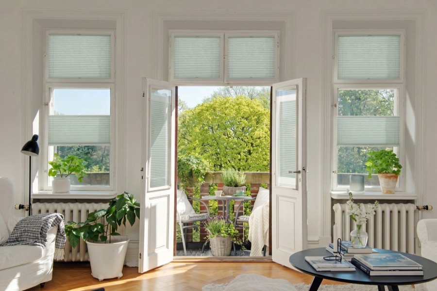 Plissee Wabe Struktur 1525 Wohnzimmer