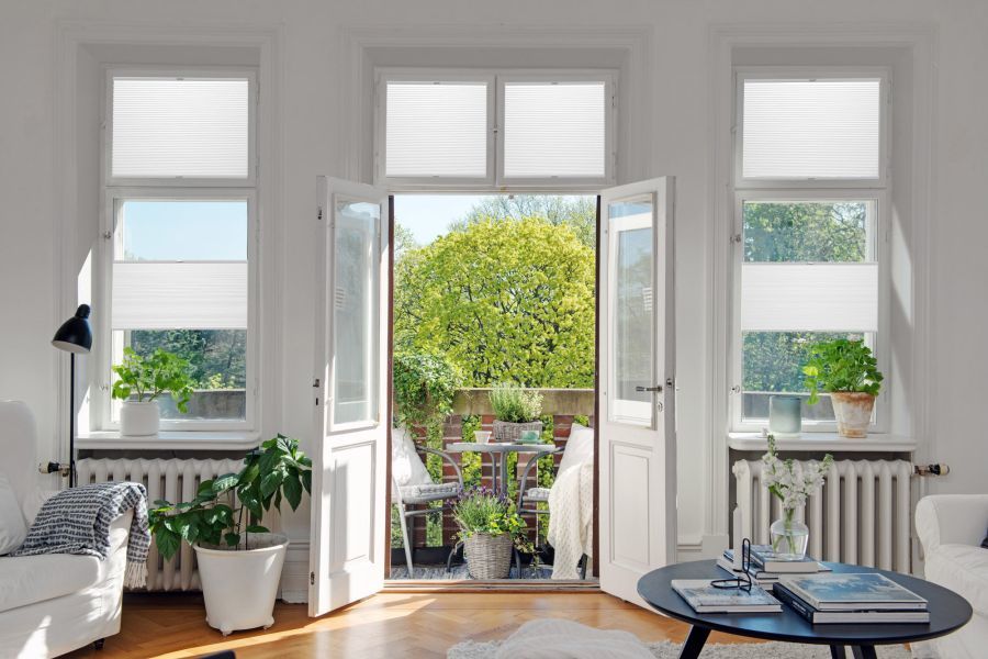 Plissee 1509 Wohnzimmer Weiß