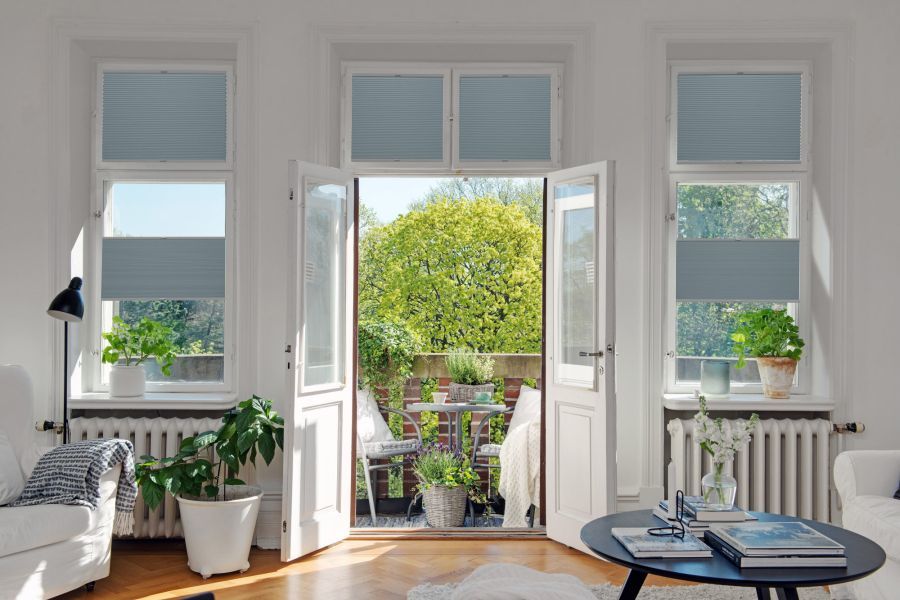 Plissee 1514 Wohnzimmer Grau