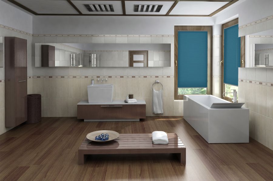 Plissee Wabe Uni 1515 Badezimmer