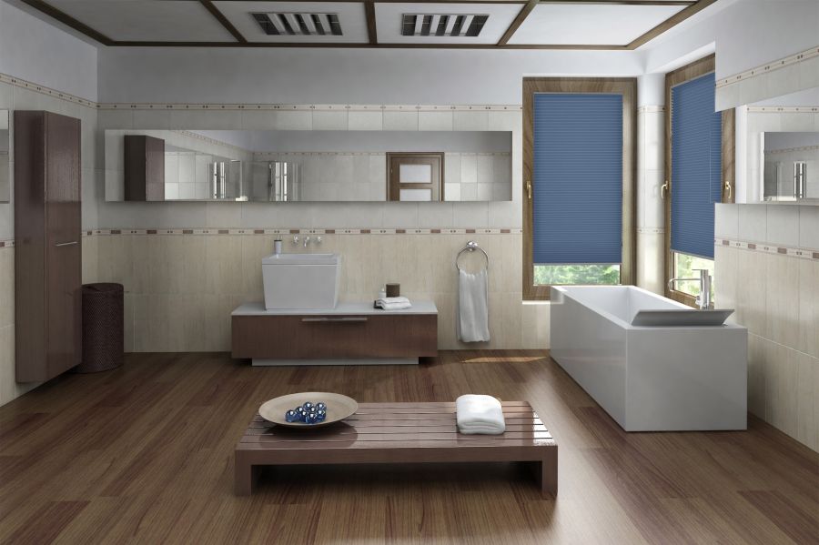 Plissee Wabe Uni 1516 Badezimmer