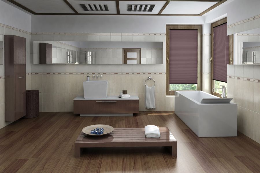Plissee Wabe Uni 1517 Badezimmer