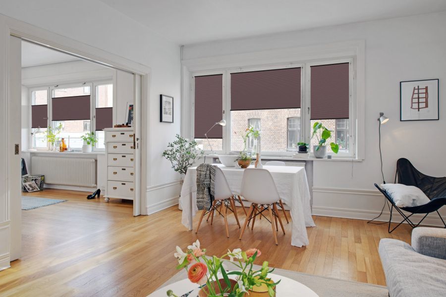 Plissee Wabe Uni 1517 Esszimmer