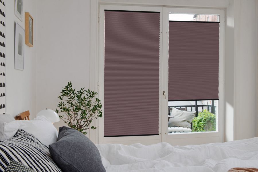 Plissee Wabe Uni 1517 Schlafzimmer