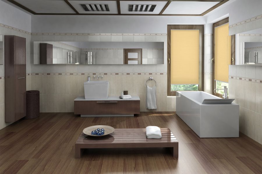 Plissee Wabe Uni 1520 Badezimmer