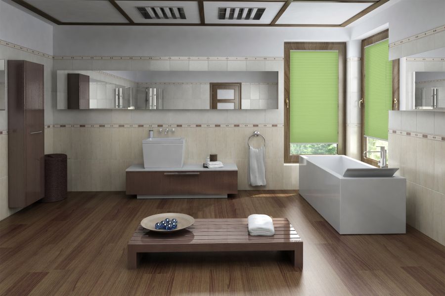 Plissee Wabe Uni 1521 Badezimmer