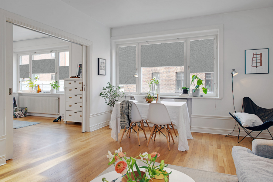 Plissee 4207 Esszimmer Grau