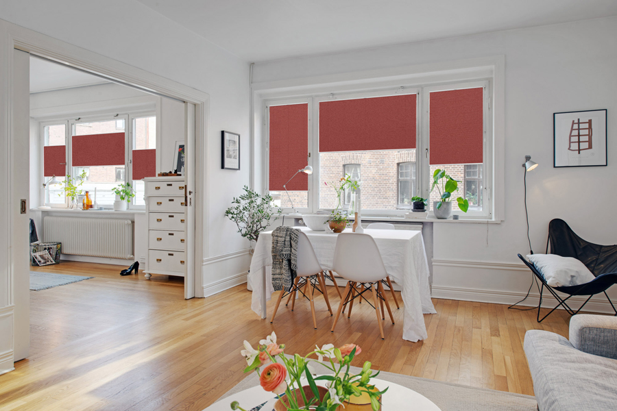 Plissee 4210 Esszimmer Rot
