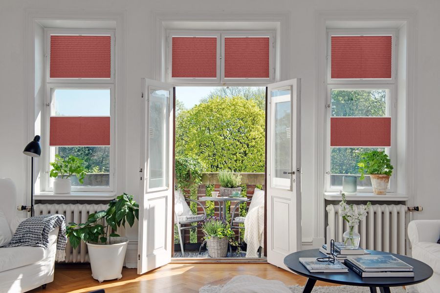 Plissee 4210 Wohnzimmer Rot