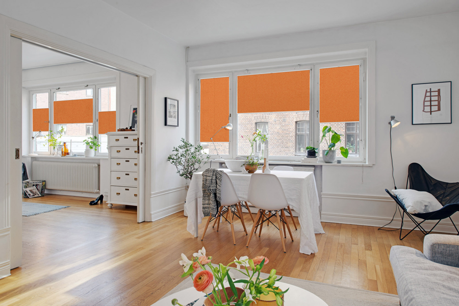 Plissee 4211 Esszimmer Orange