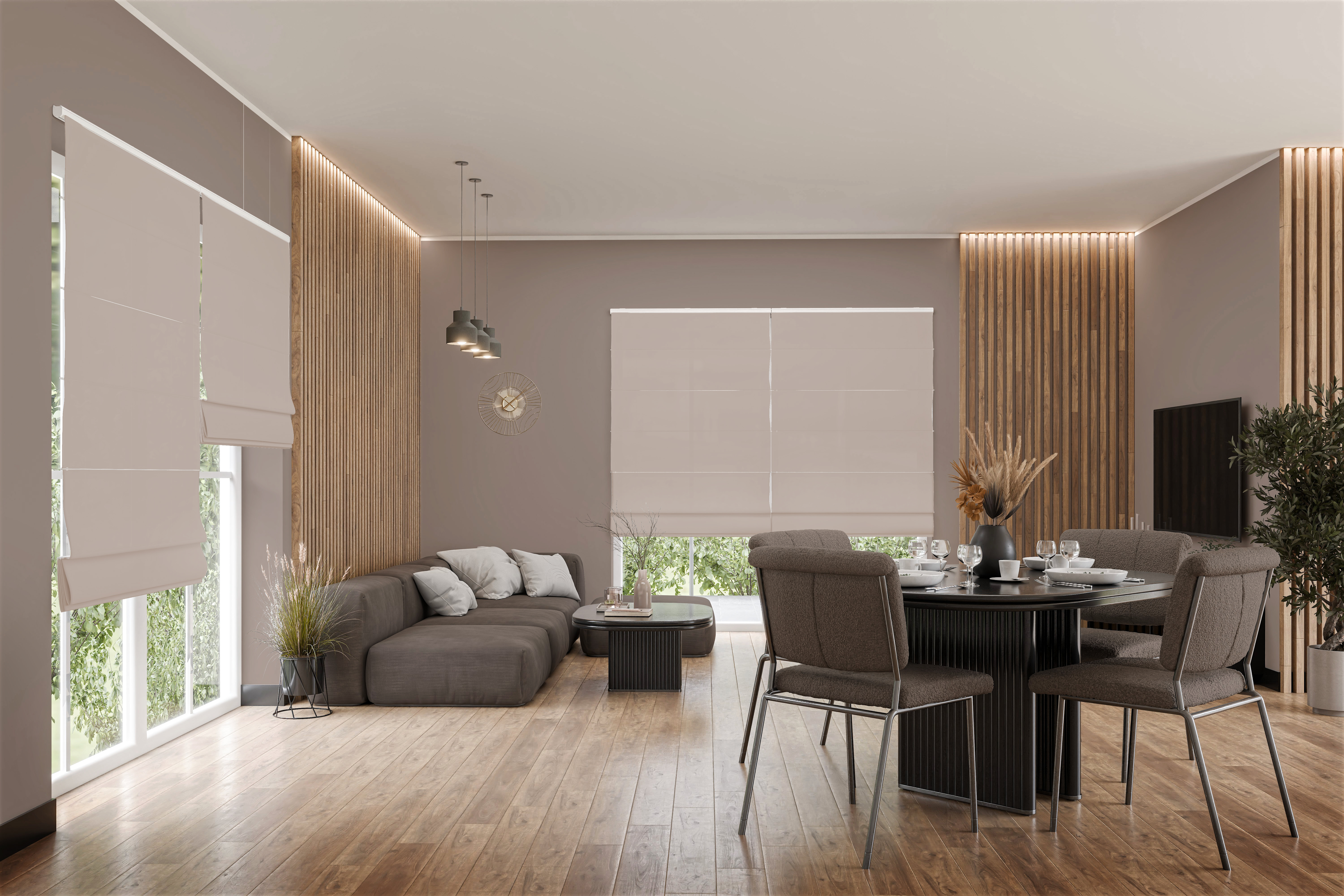Raffrollo Amadura 9462 Wohnzimmer