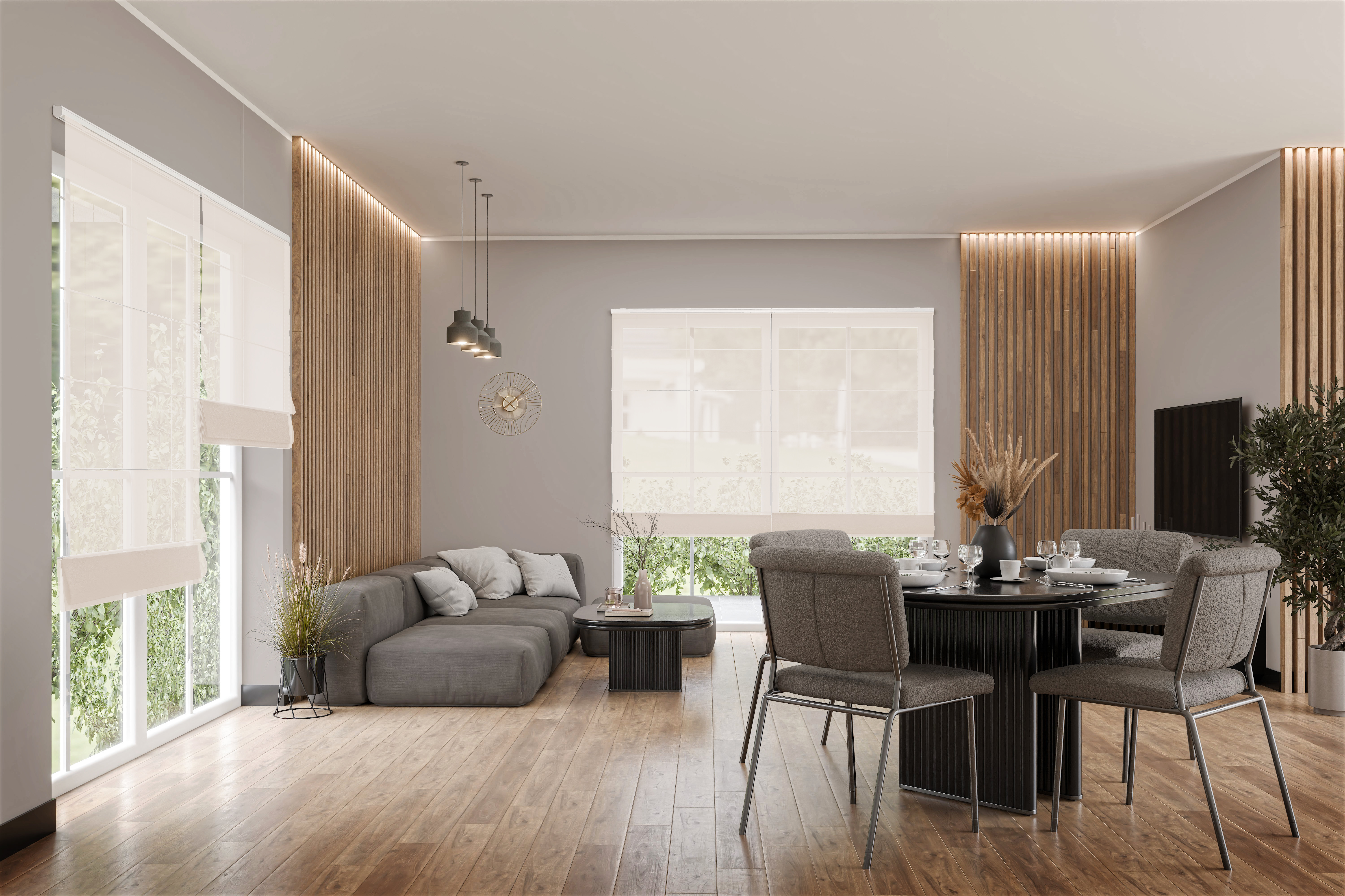 Raffrollo Castino 9385 Wohnzimmer