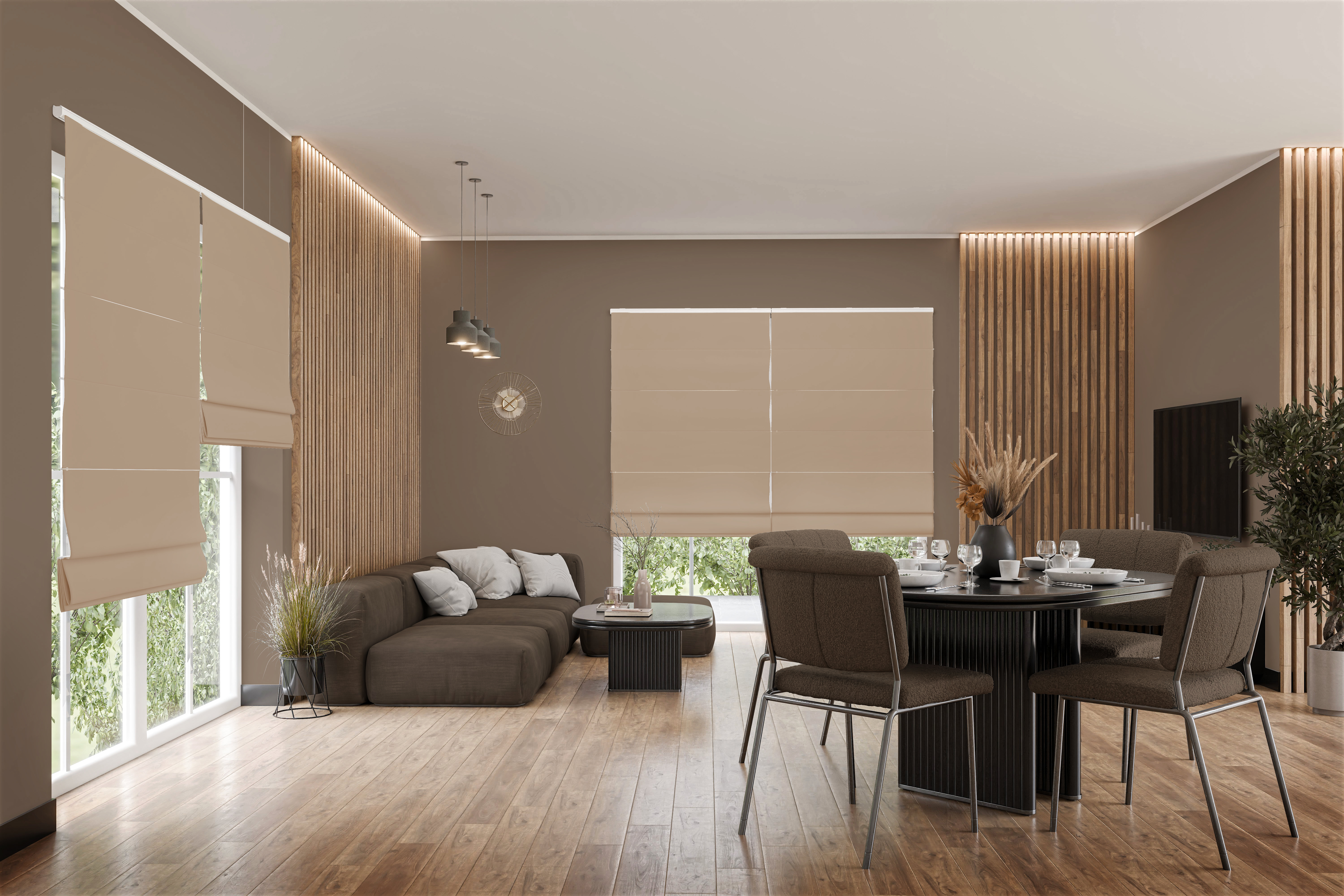 Raffrollo Crepusco 9423 Wohnzimmer