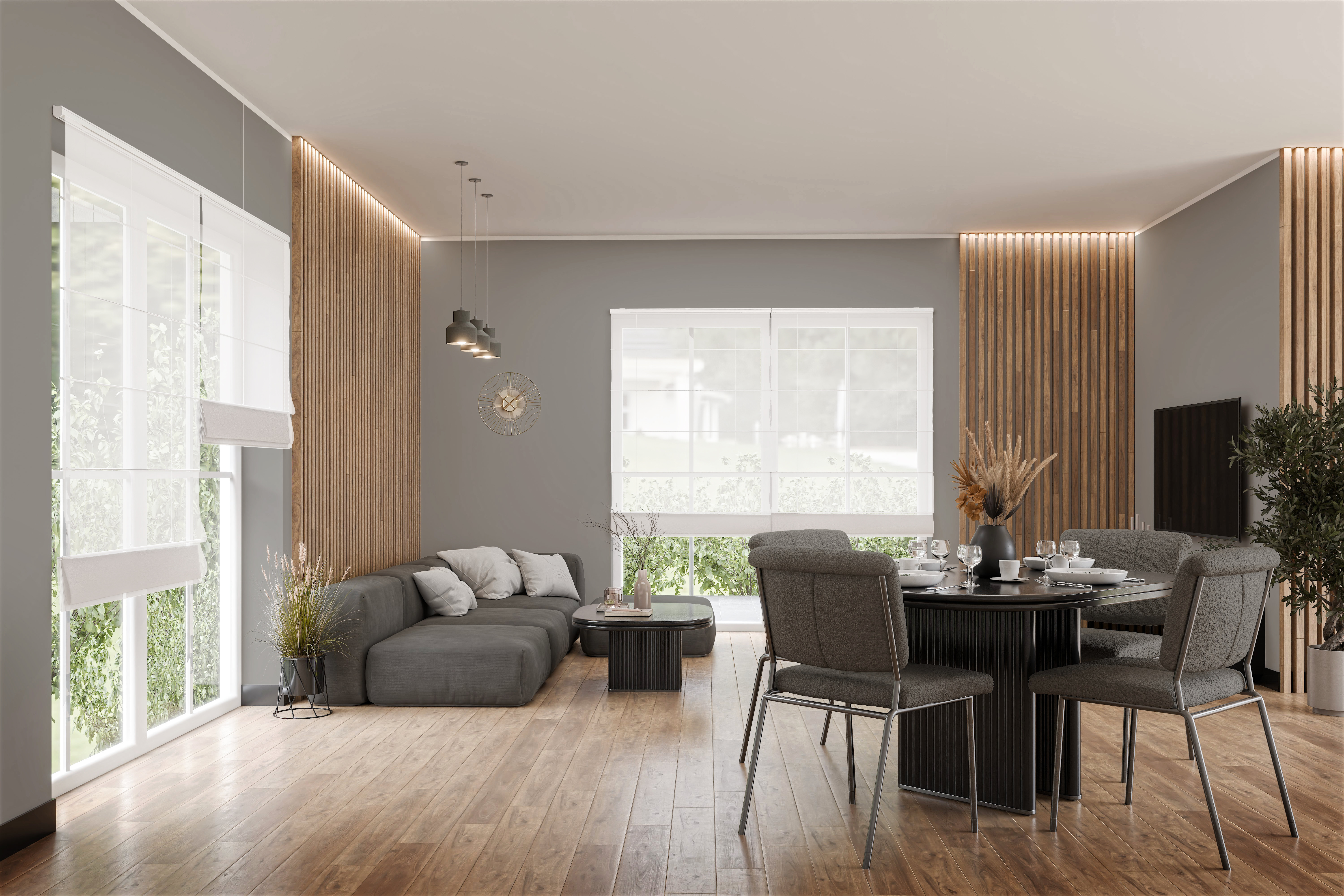Raffrollo Gravino 9342 Wohnzimmer