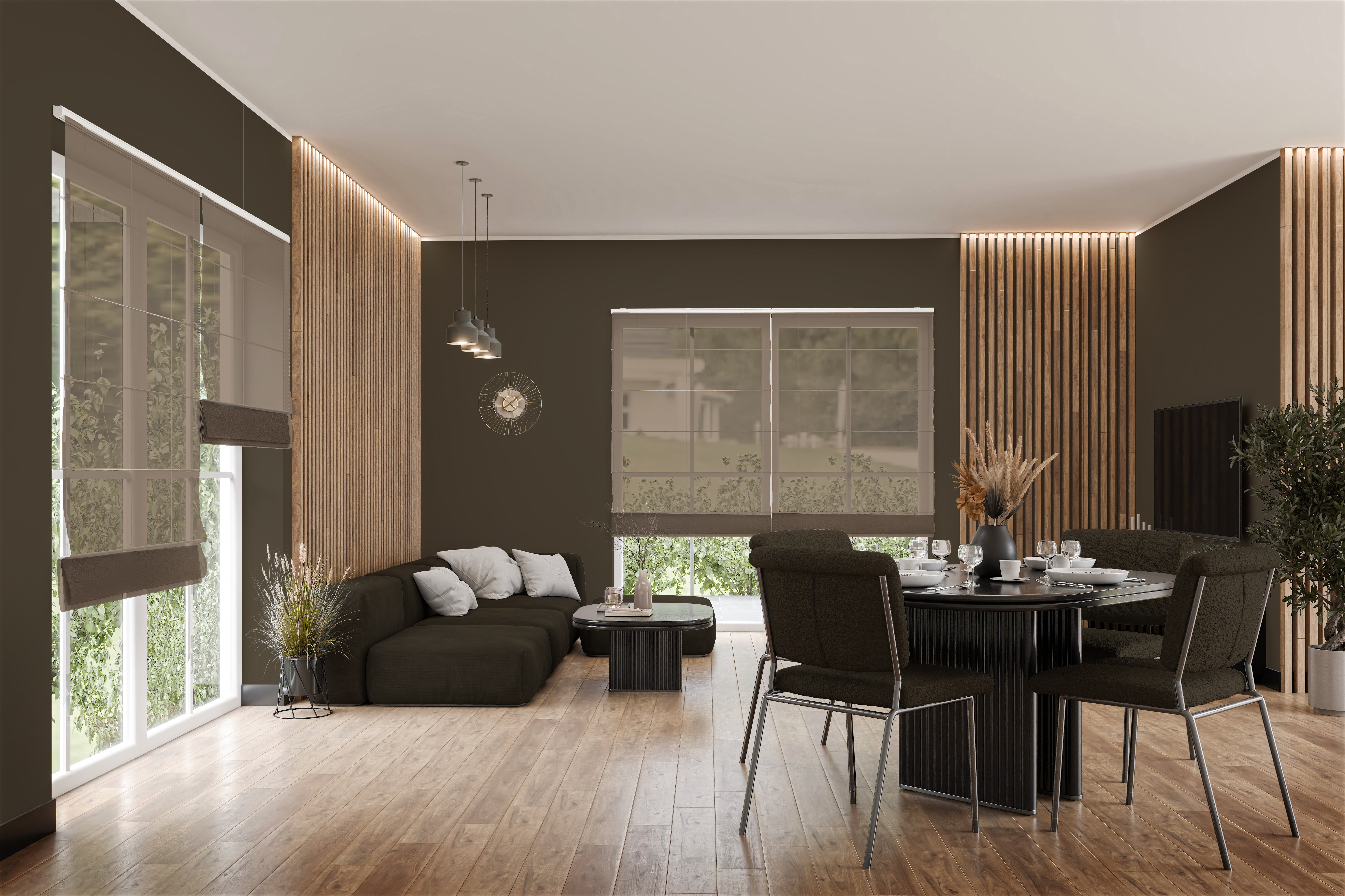 Raffrollo Lumera 9326 Wohnzimmer