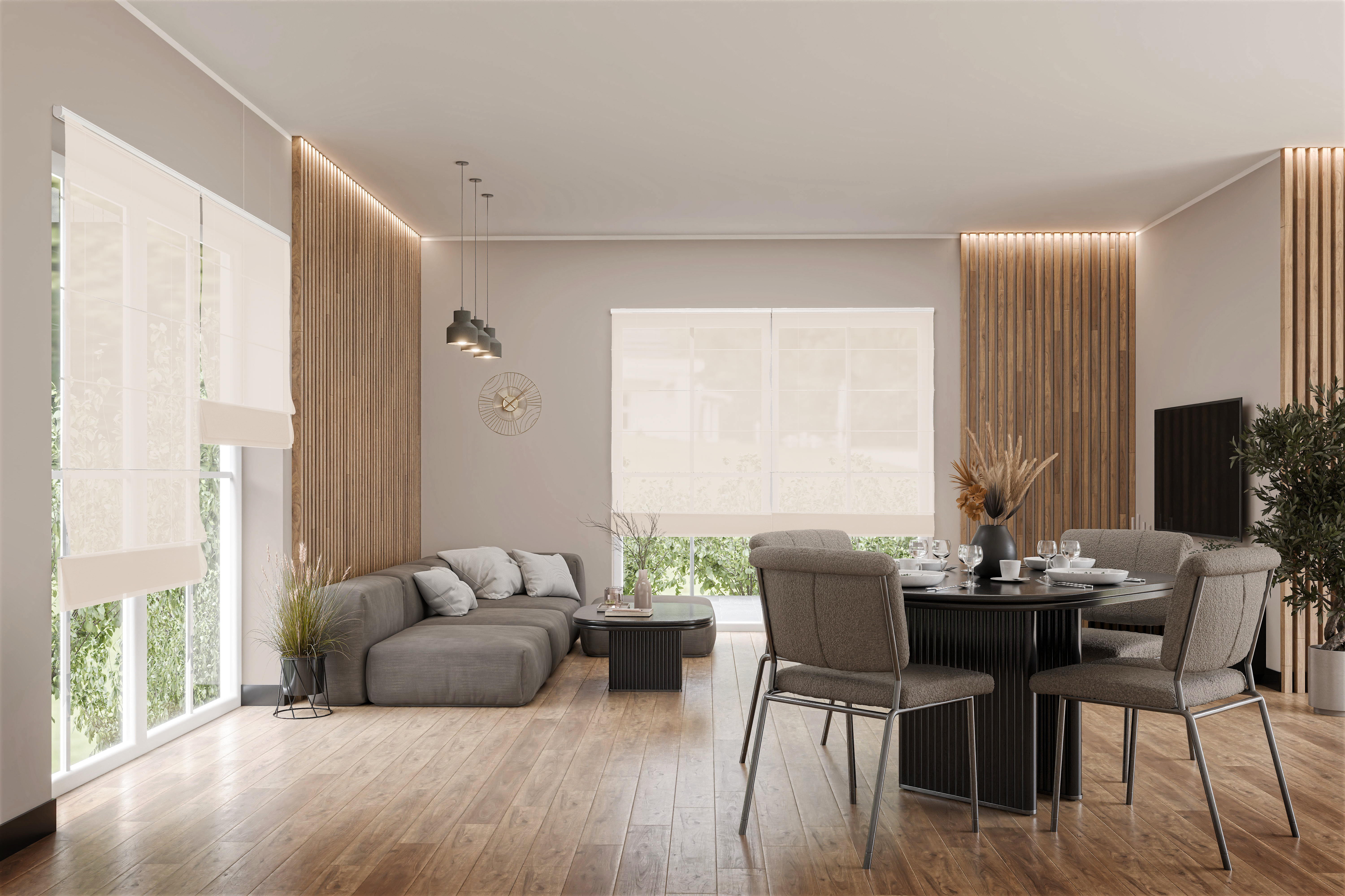 Raffrollo Nuviano 9418 Wohnzimmer
