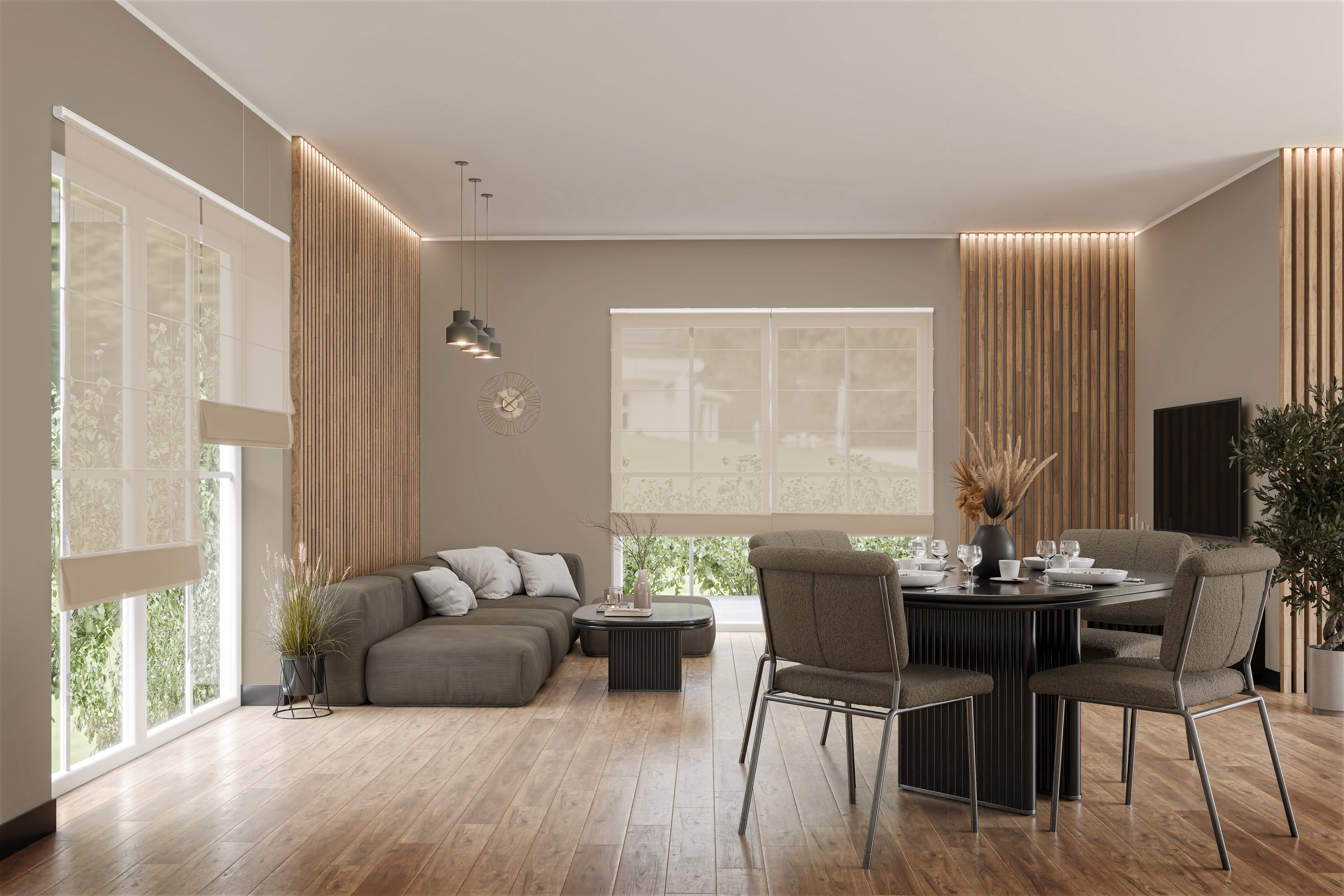 Raffrollo Orsella 9348 Wohnzimmer