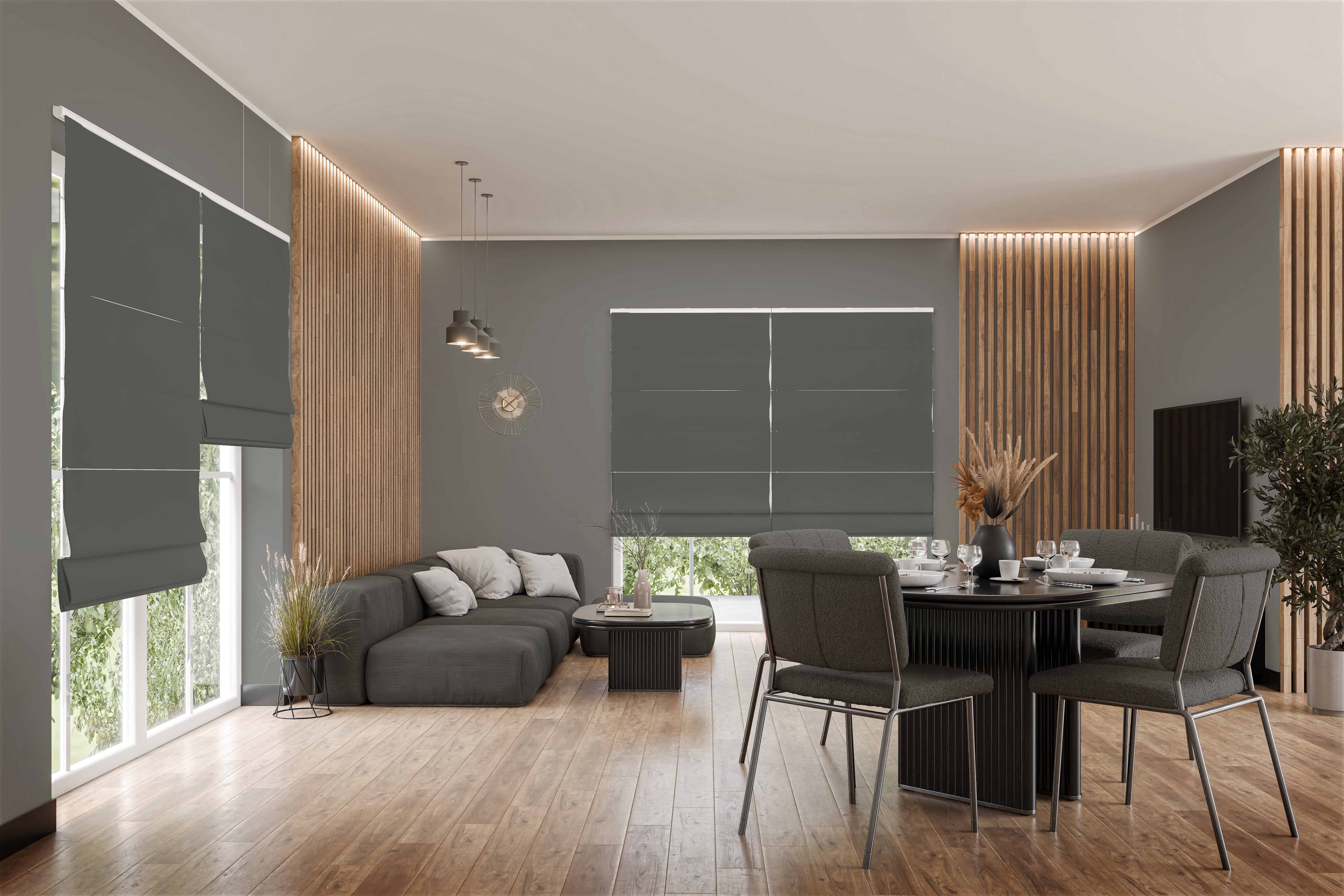 Raffrollo Tenebria 9412 Wohnzimmer