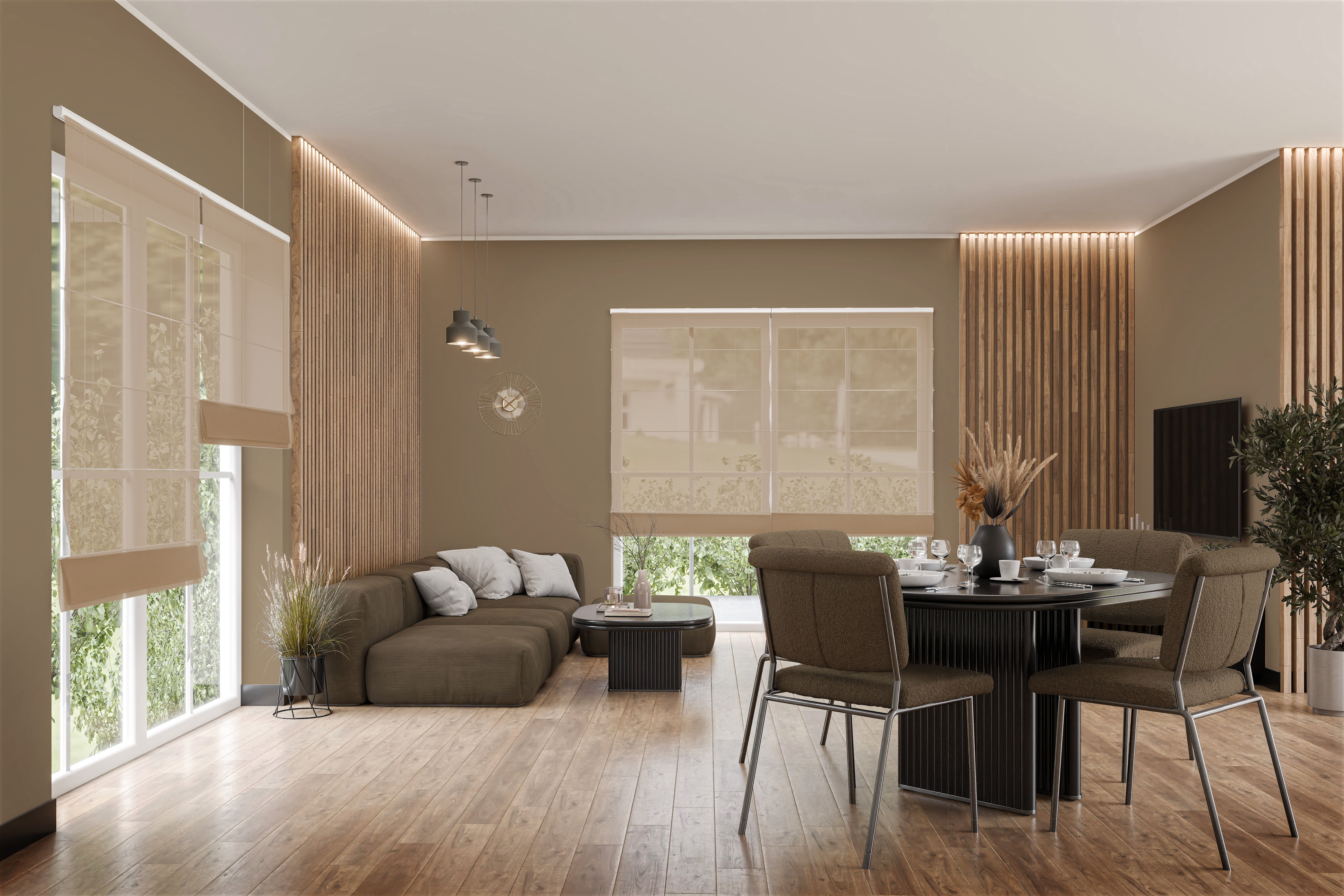 Raffrollo Terralina 9439 Wohnzimmer