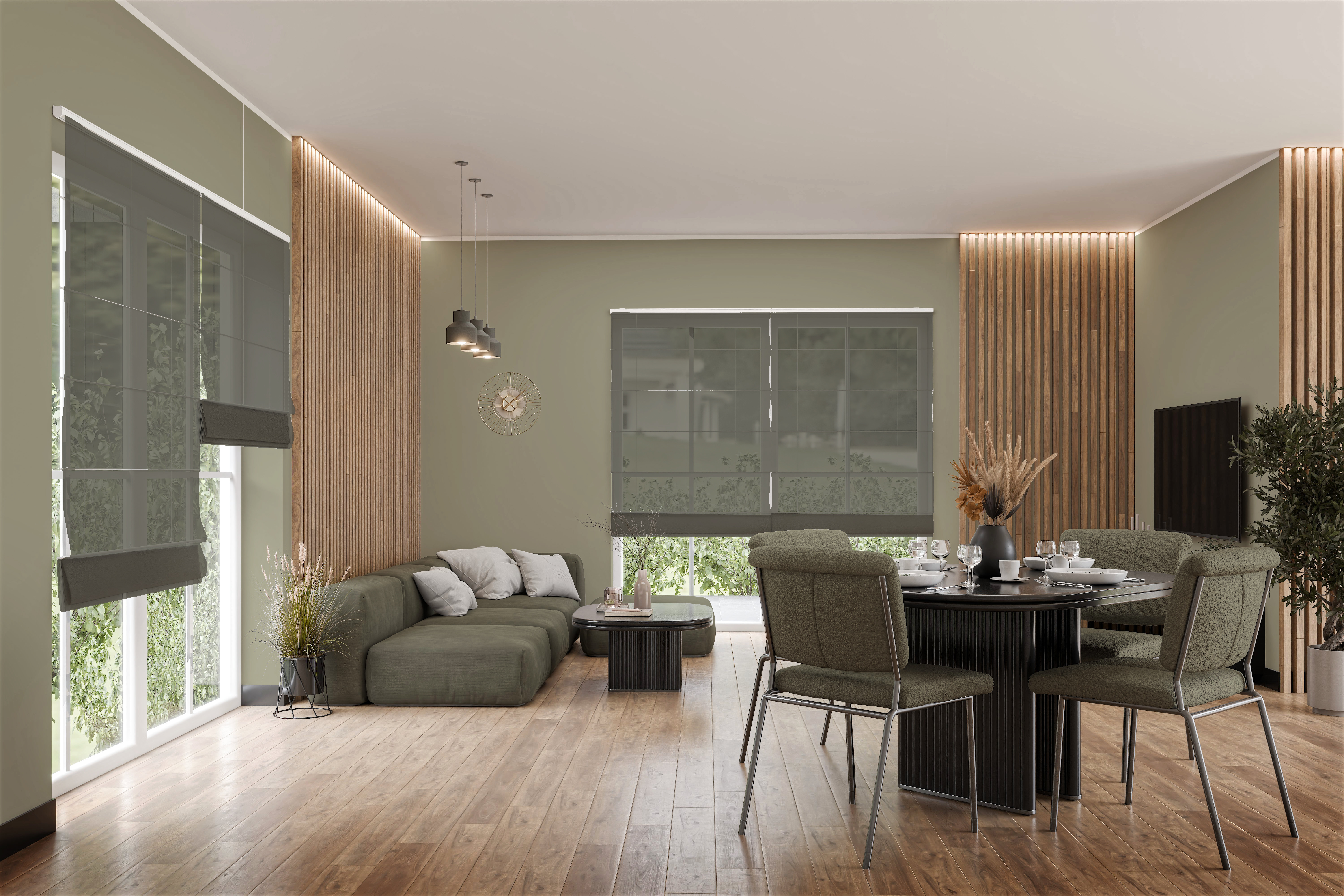 Raffrollo Tramoro 9406 Wohnzimmer