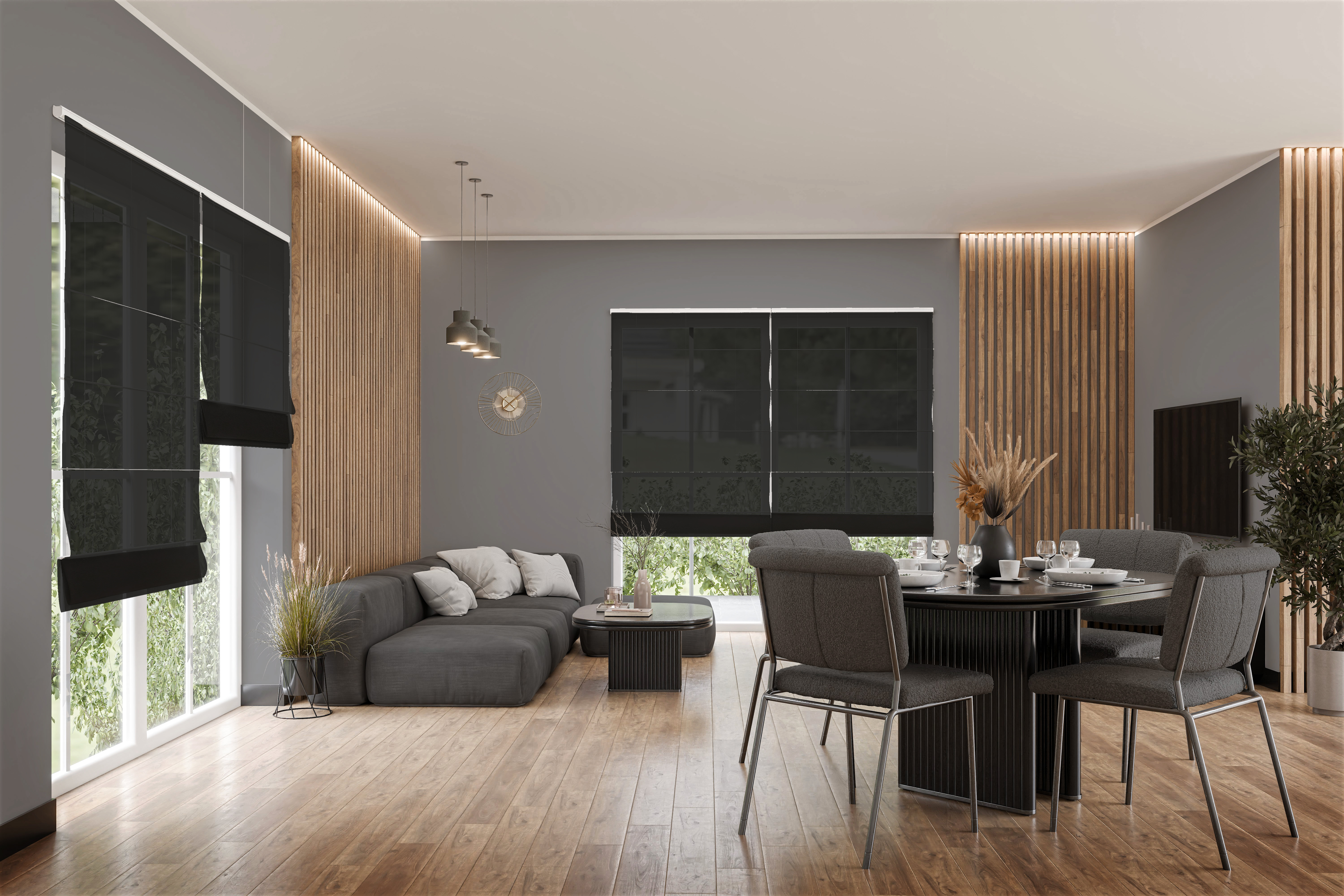 Raffrollo Tramoro 9407 Wohnzimmer