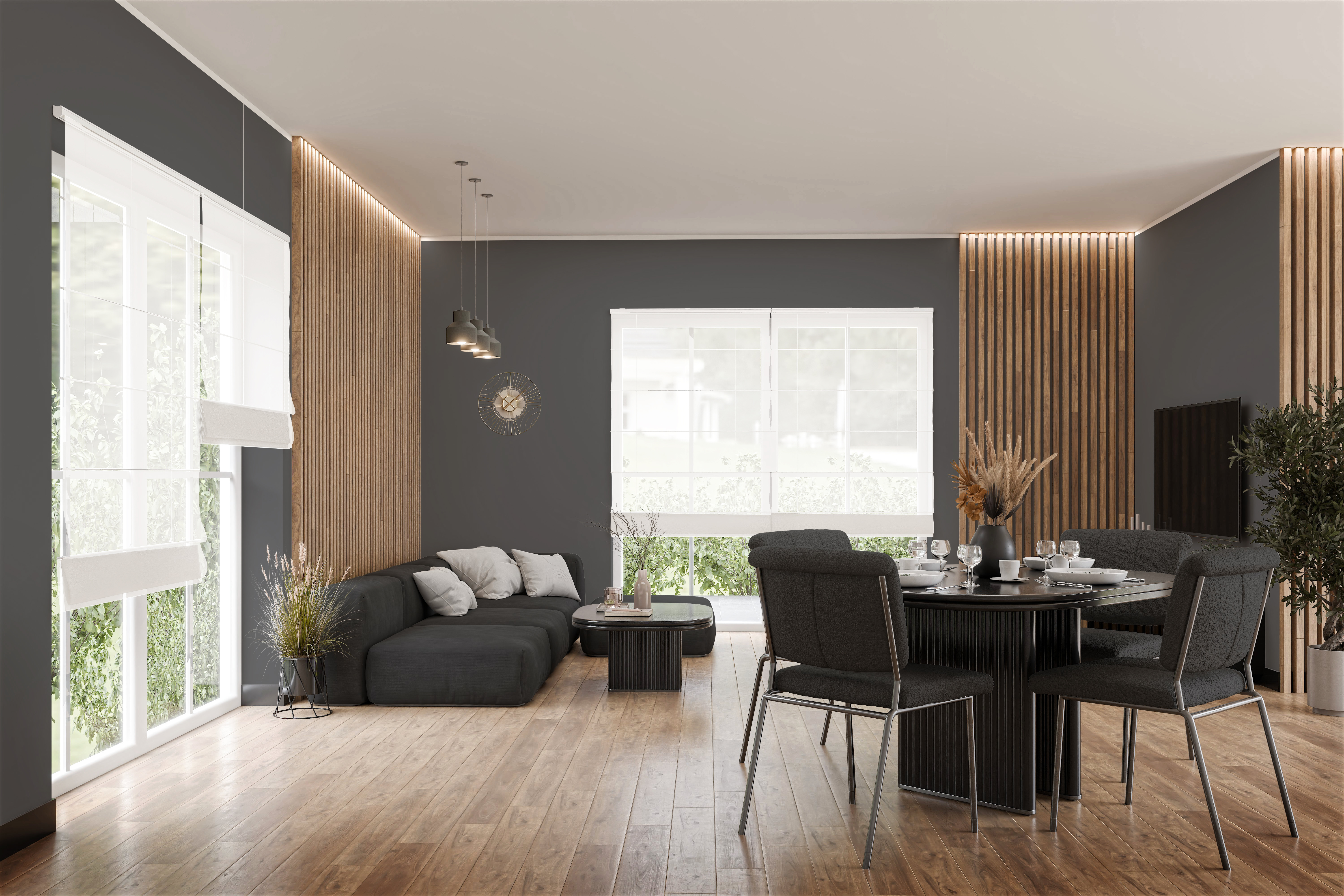 Raffrollo Zelari 9366 Wohnzimmer