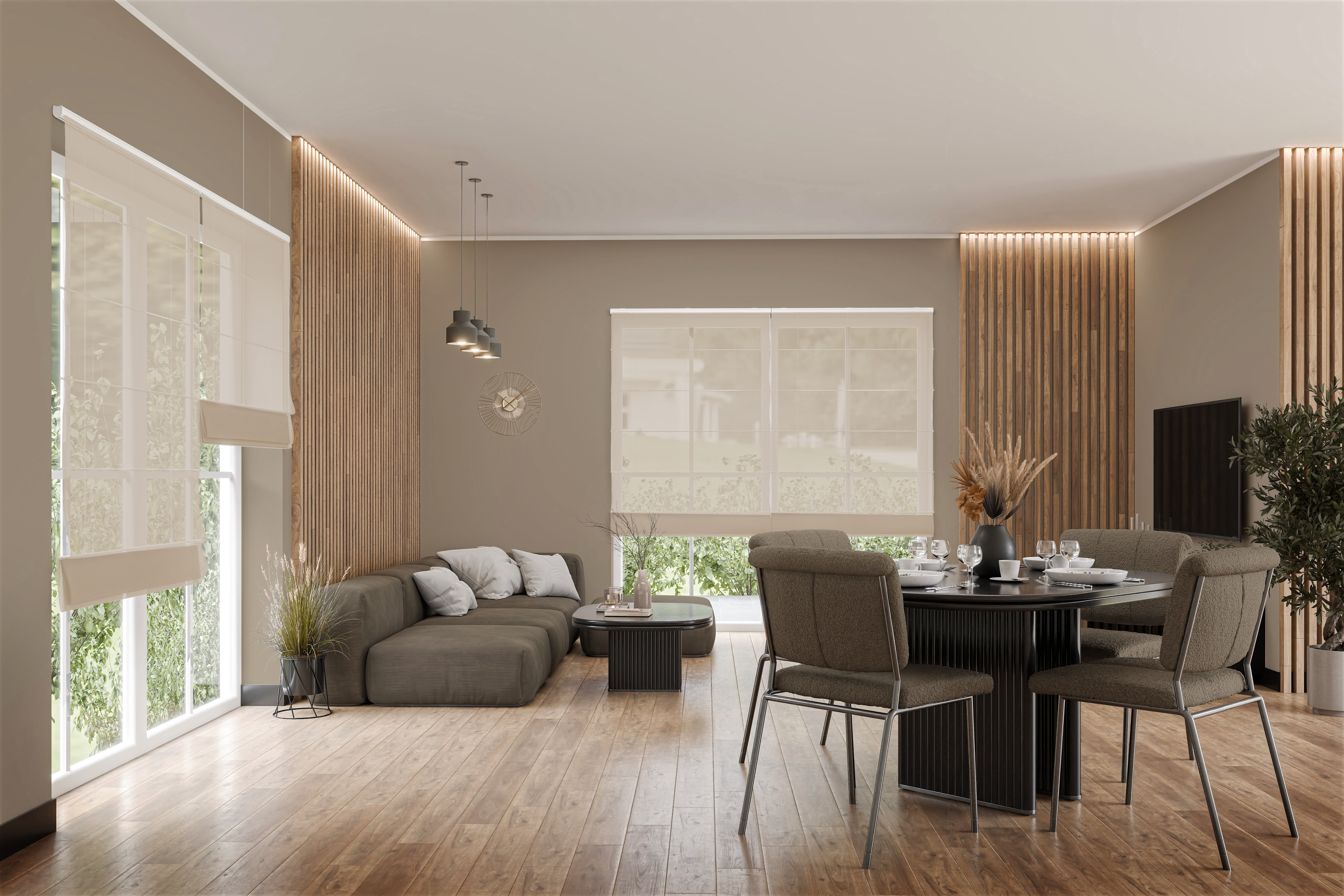 Raffrollo Zelari 9368 Wohnzimmer