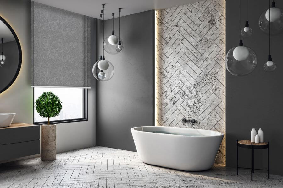Rollo Arteria 3740 in grau - Badezimmer