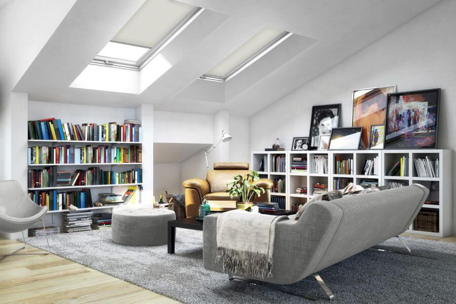 Rollo 3008 Dachfenster Grau