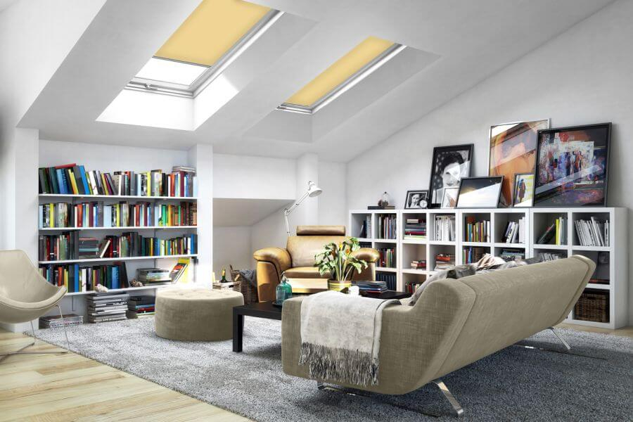 Rollo 3018 Dachfenster Gelb
