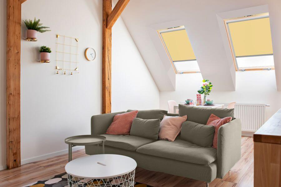 Rollo 3018 Dachfenster Gelb