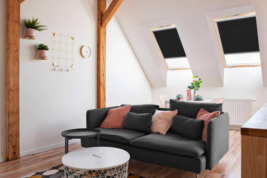 Rollo 3023 Dachfenster Schwarz