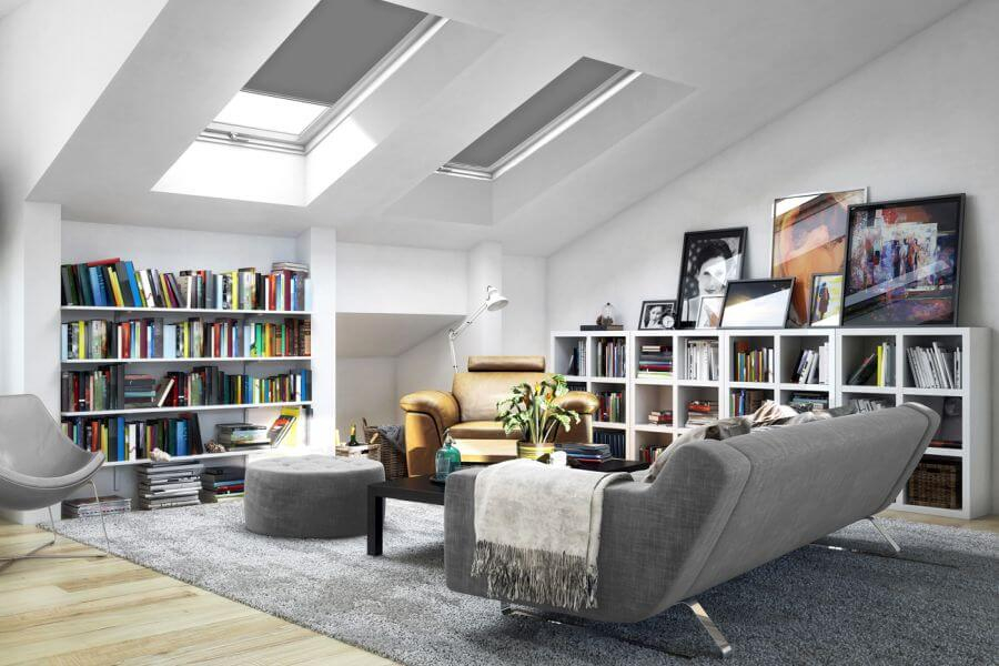 Rollo 3036 Dachfenster Grau