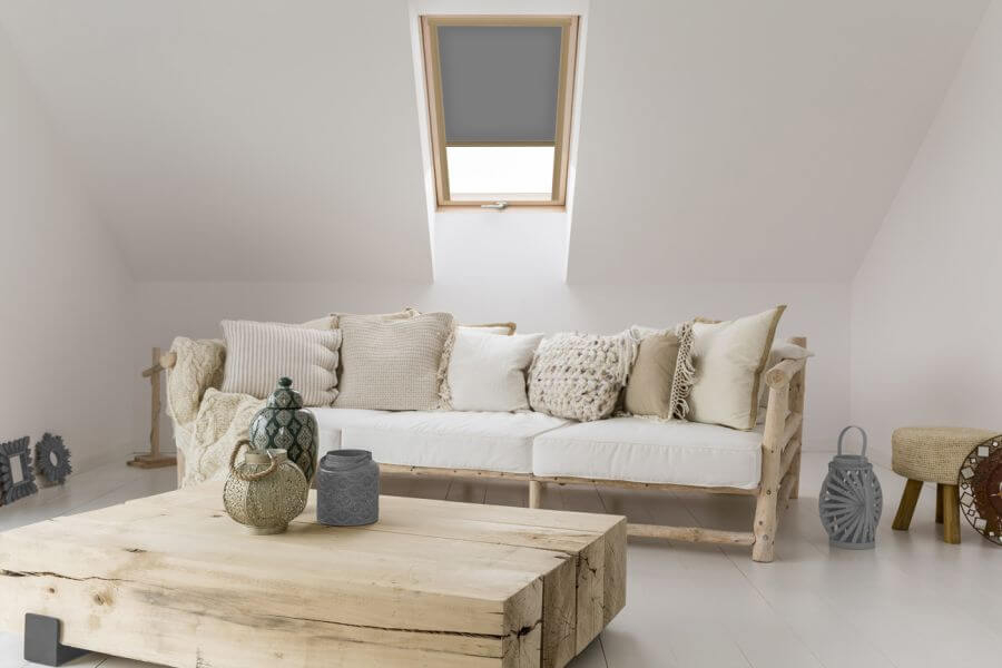 Rollo 3036 Dachfenster Grau