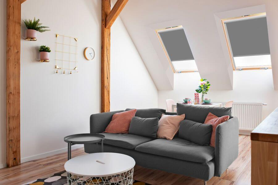 Rollo 3036 Dachfenster Grau