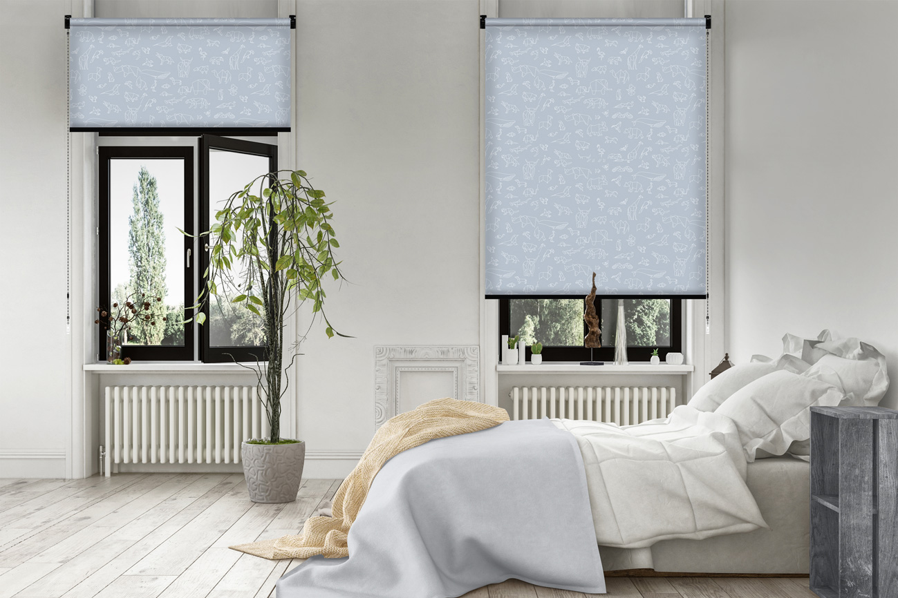 Rollo Blackout Animals 3867 Schlafzimmer