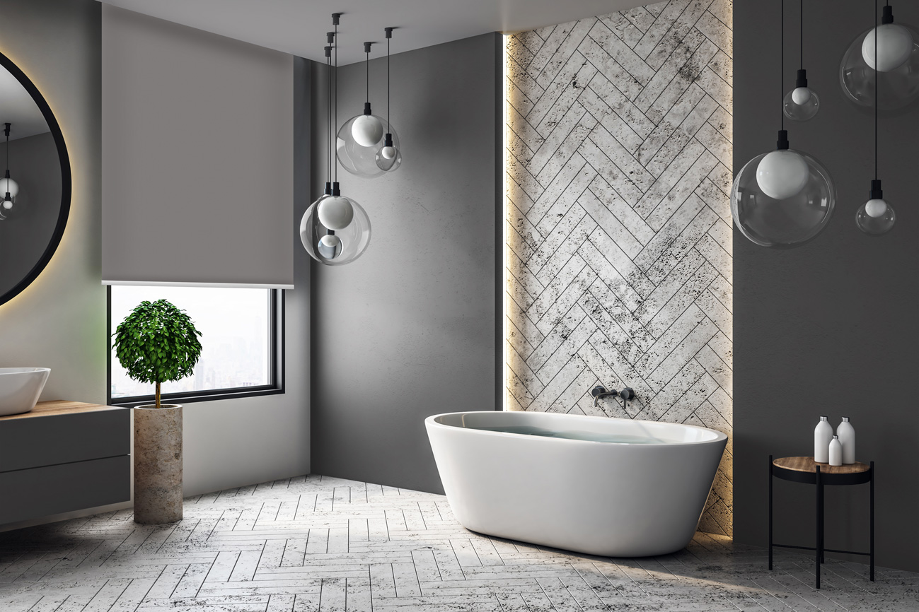 Rollo Blackout Reflex 3884 Badezimmer