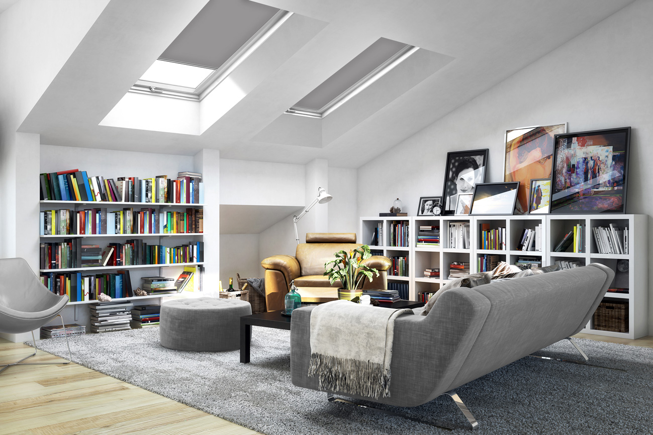 Rollo Blackout Sky 3878 Wohnzimmer