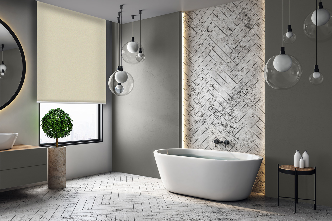 Rollo Borroso Blackout 3858 Badezimmer
