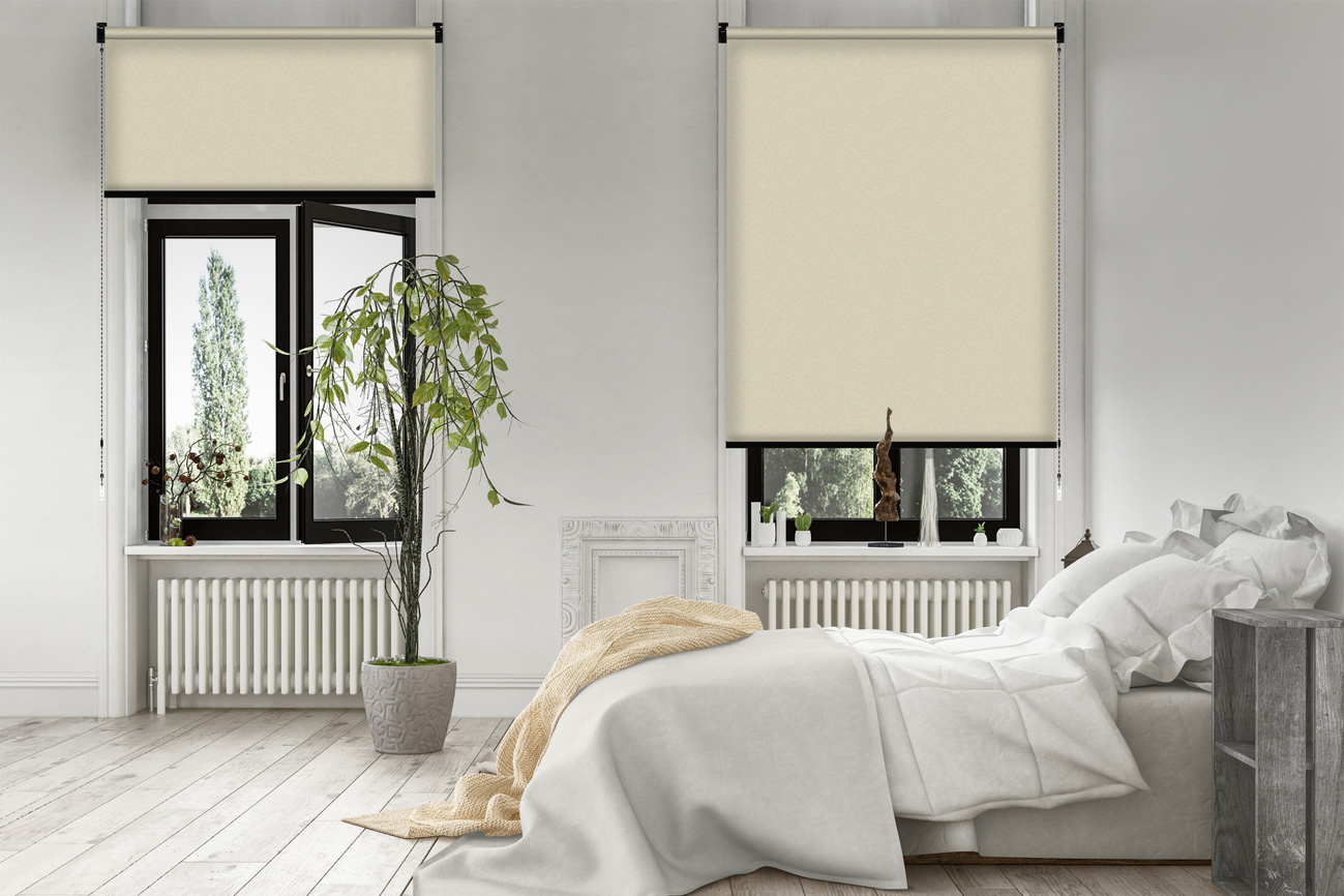 Rollo Borroso Blackout 3858 Schlafzimmer