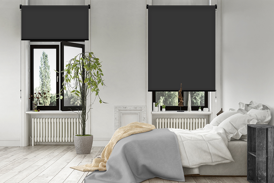 Rollo Broto Blackout 3910 Schlafzimmer