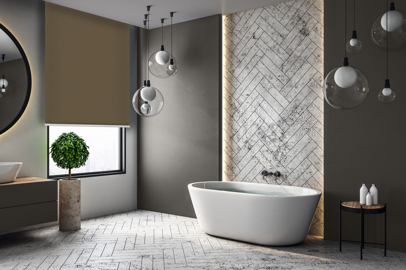 Rollo Grezzo Blackout 3871 Badezimmer