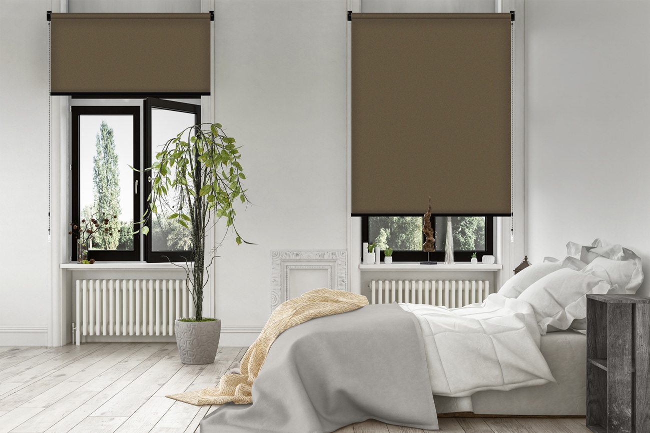 Rollo Grezzo Blackout 3871 Schlafzimmer