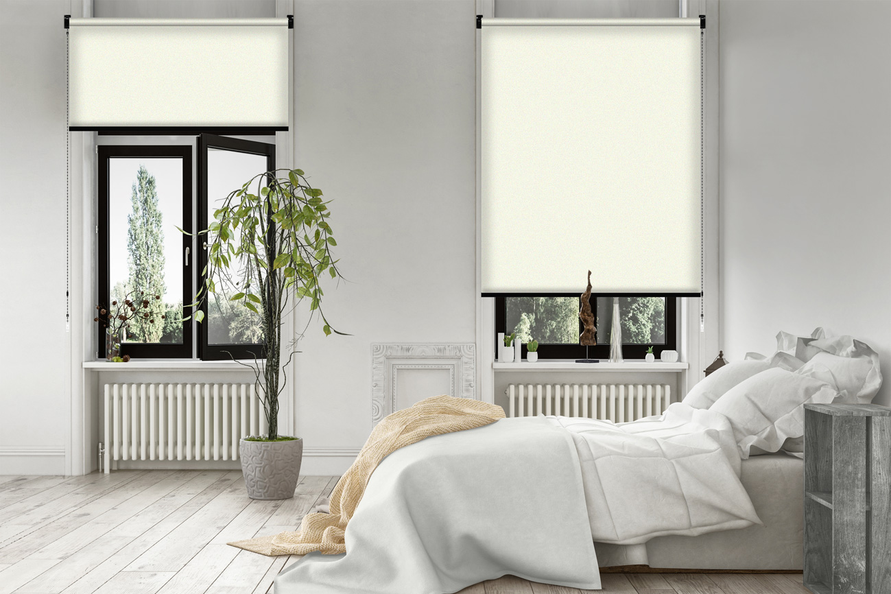Rollo Grezzo Blackout 3872 Schlafzimmer