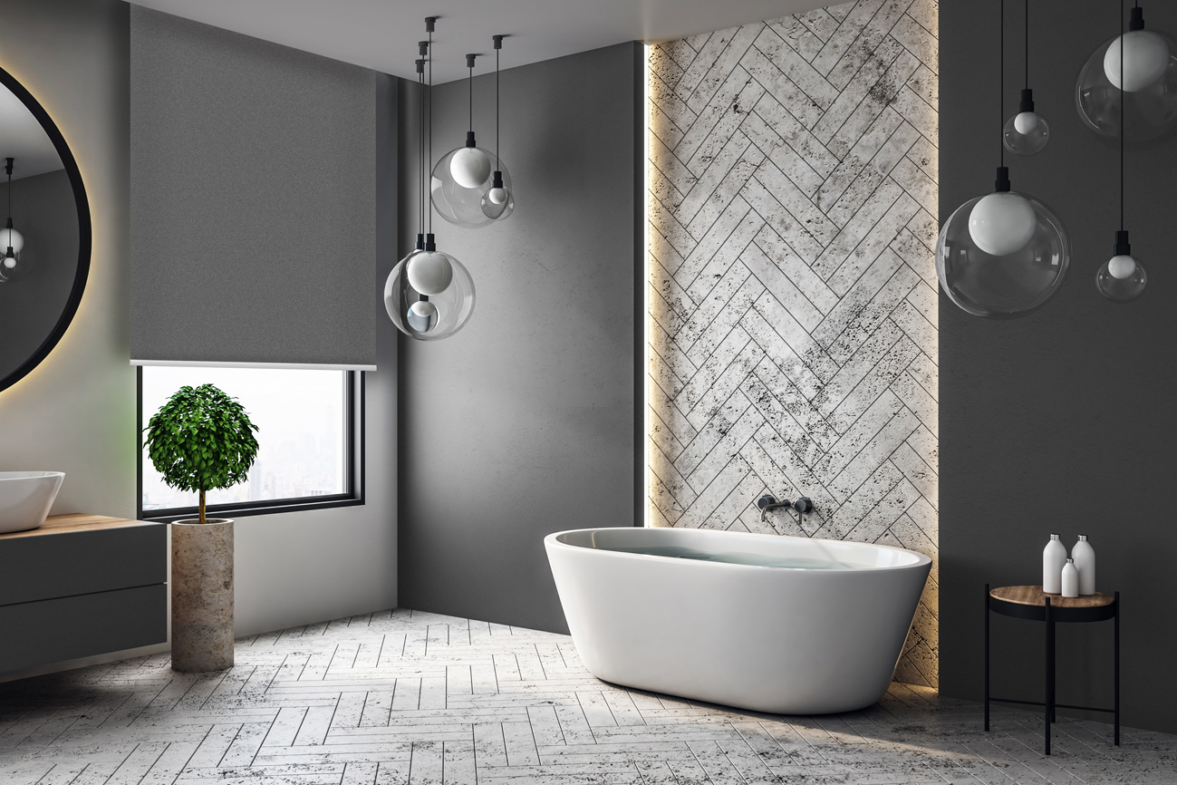 Rollo Grezzo Blackout 3873 Badezimmer