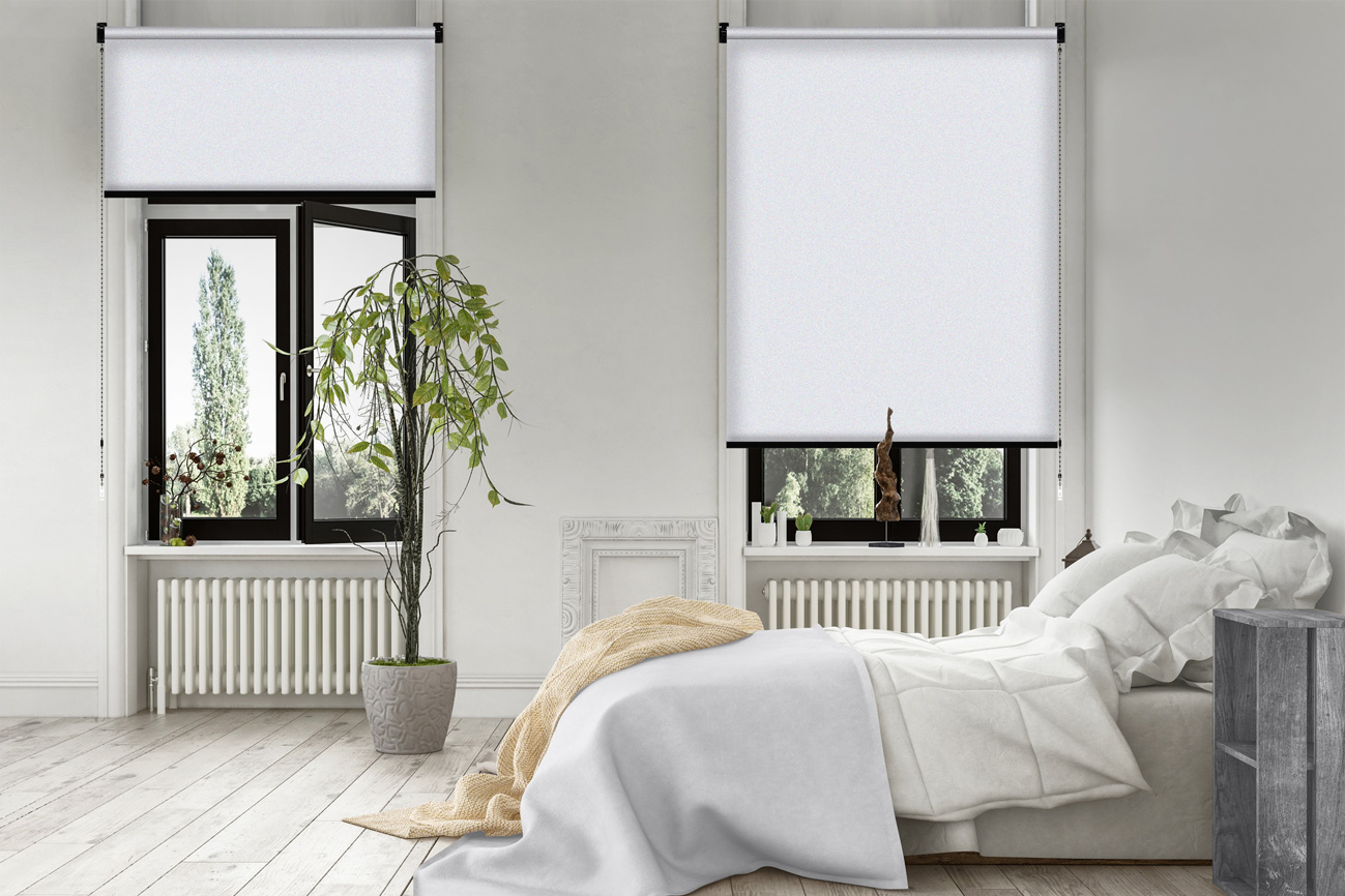 Rollo Grezzo Blackout 3874 Schlafzimmer