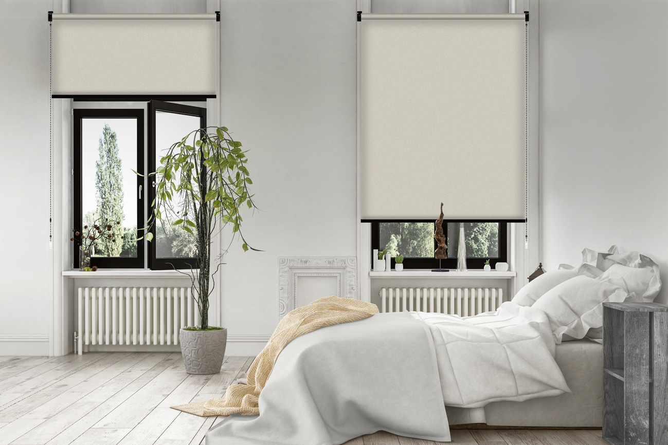 Rollo Grezzo Blackout 3876 Schlafzimmer