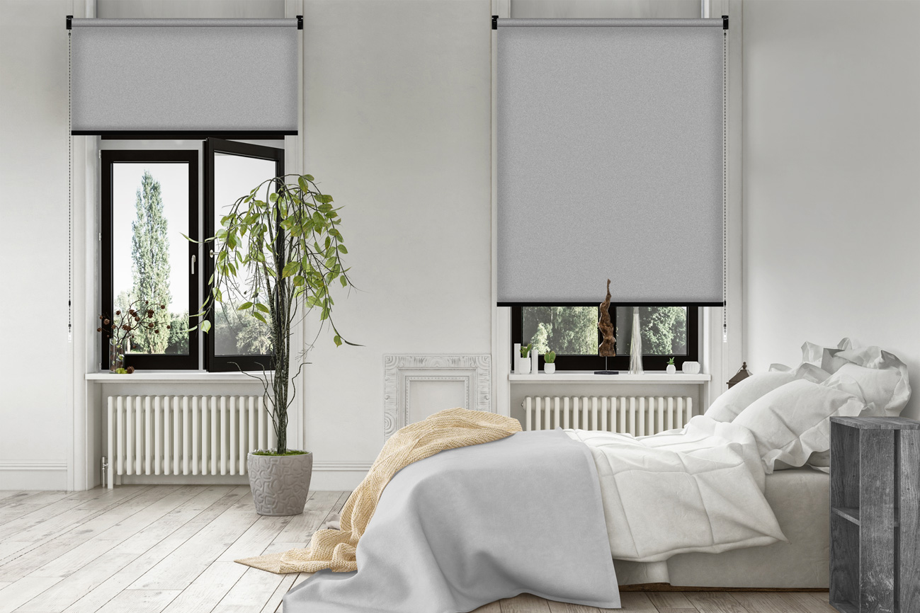 Rollo Grezzo Blackout 3877 Schlafzimmer