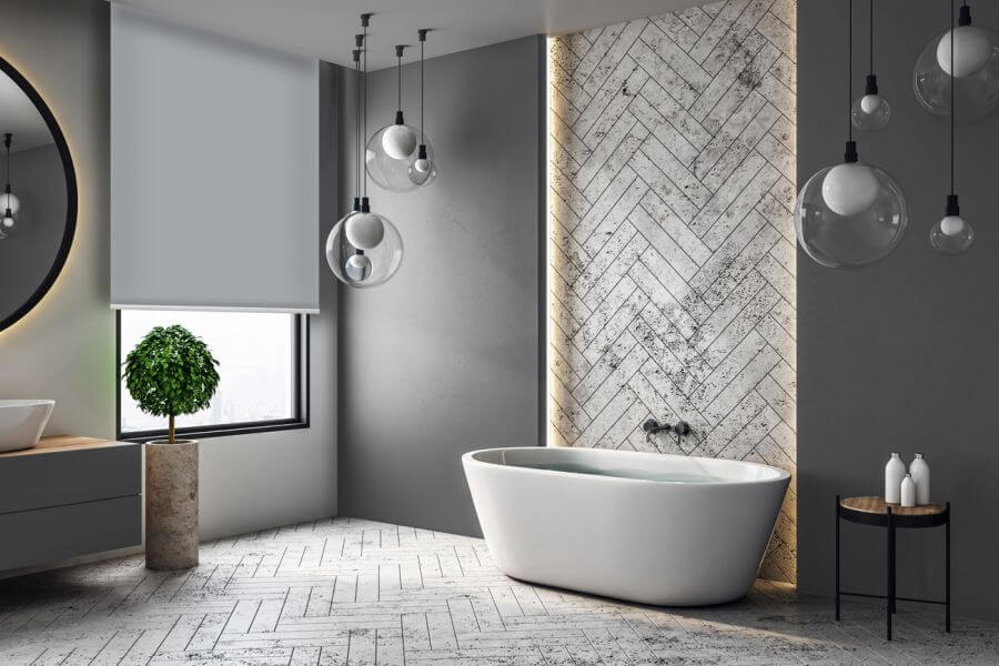 Rollo Levigo 3732 in grau - Badezimmer